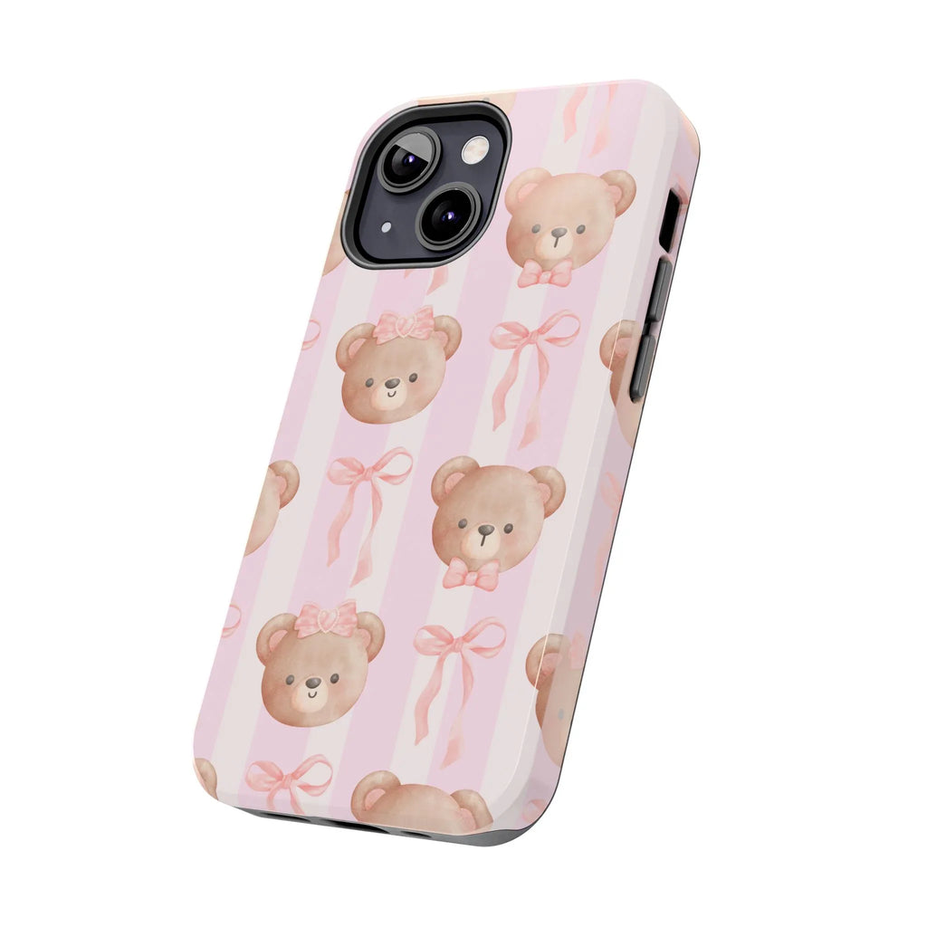 Cuddly Teddy Bear Phone Case (Apple & Android) - Pink Sweetheart