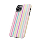 Pastel Candy Stripes Phone Cases (Apple & Android) - Pink Sweetheart