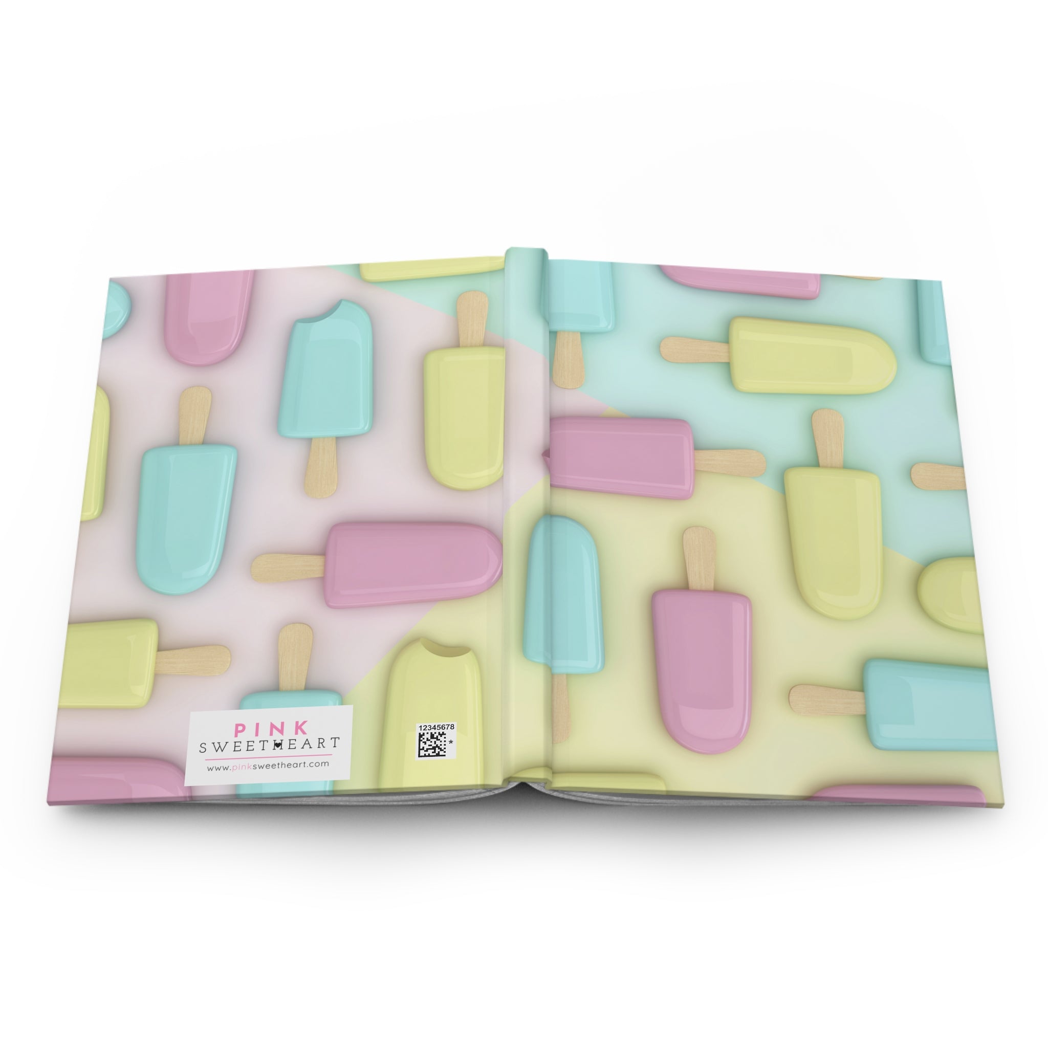 Paletas de colores pastel Cuaderno mate de tapa dura 