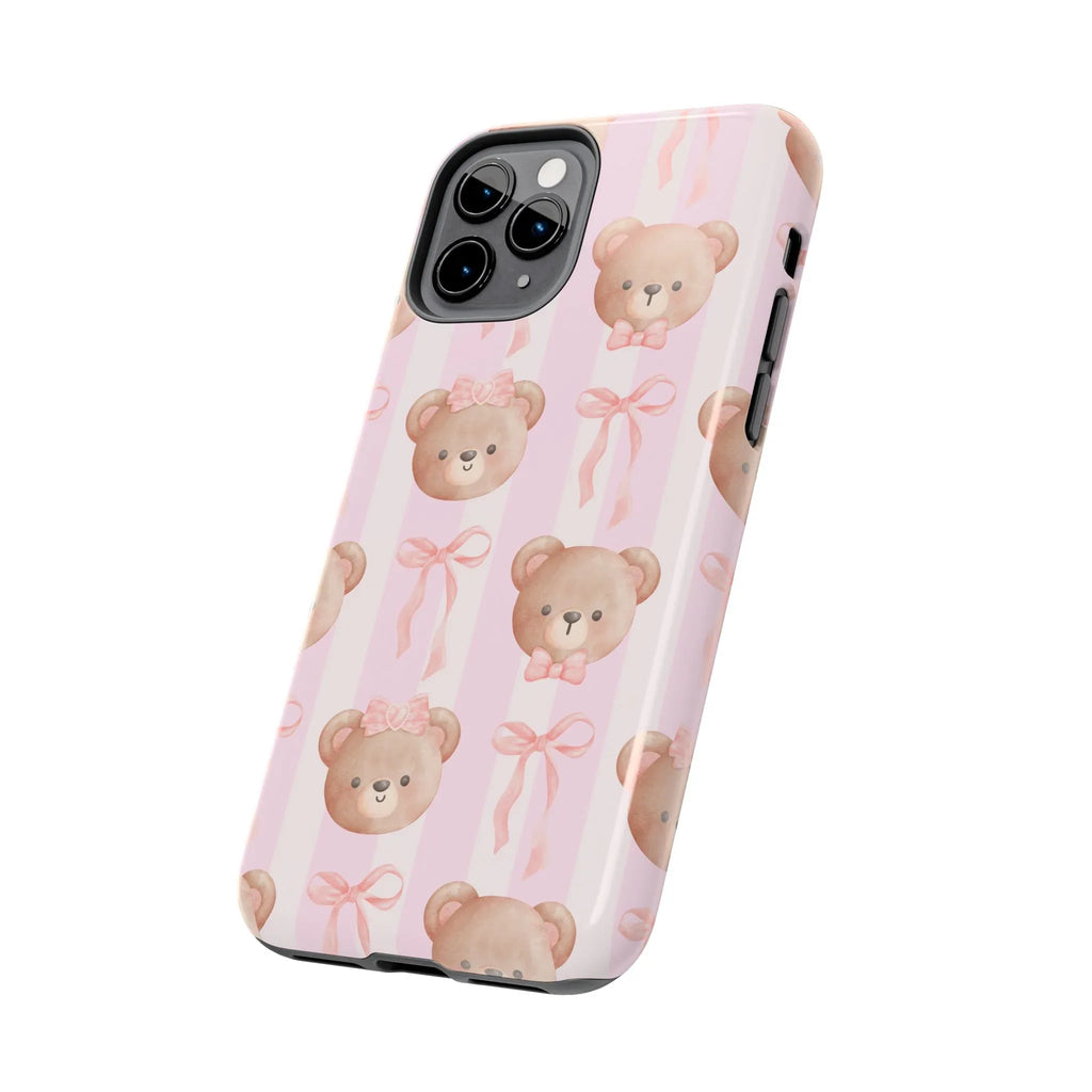 Cuddly Teddy Bear Phone Case (Apple & Android) - Pink Sweetheart