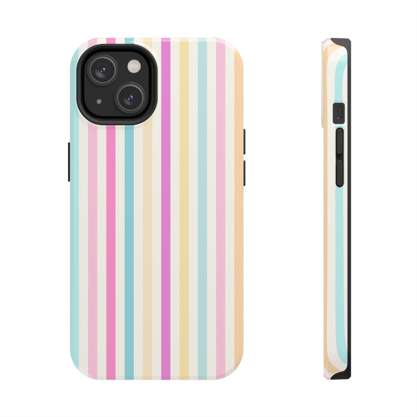 Pastel Candy Stripes Phone Cases