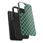 Checkered Kimono Tough Phone Case (Apple & Android) - Pink Sweetheart