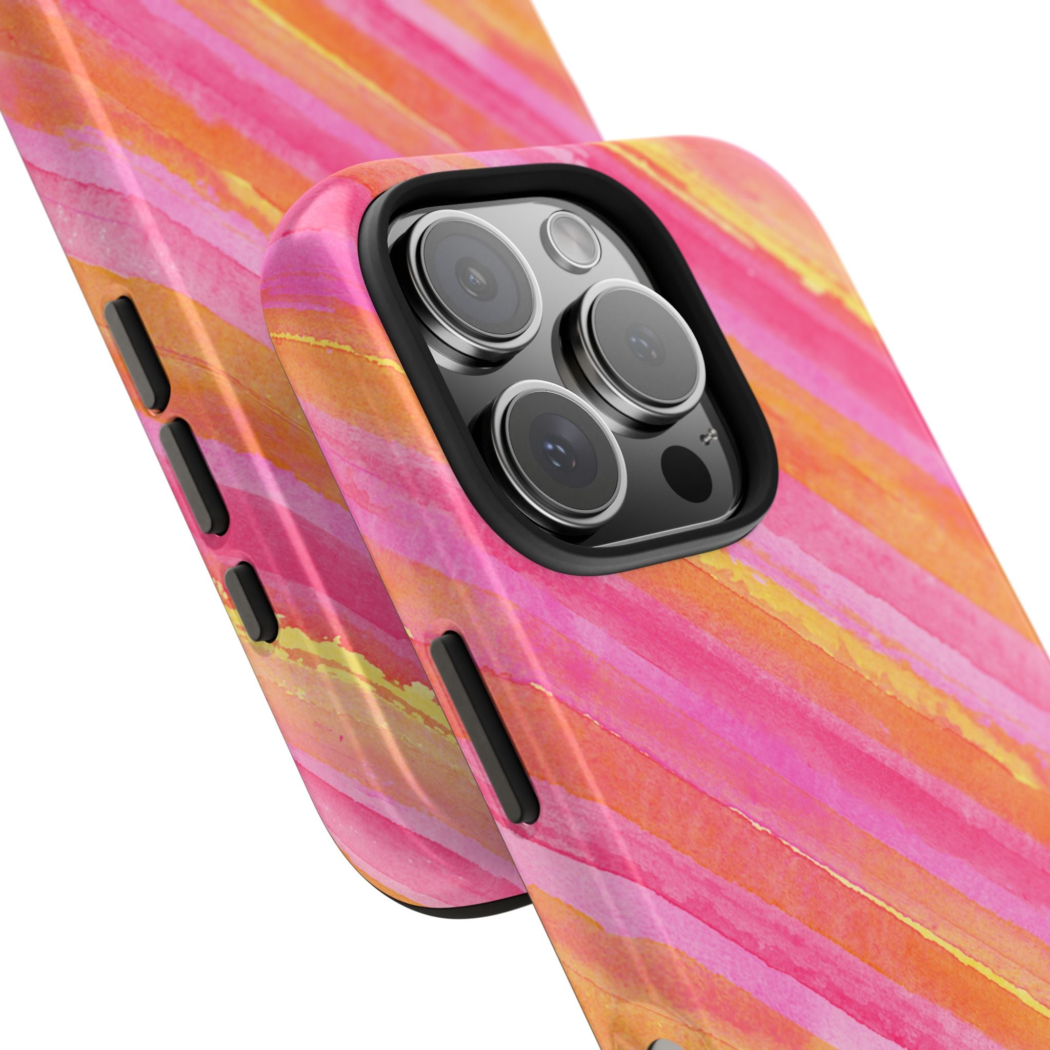 Pink Lemon Stripes Phone Case (Apple & Android)