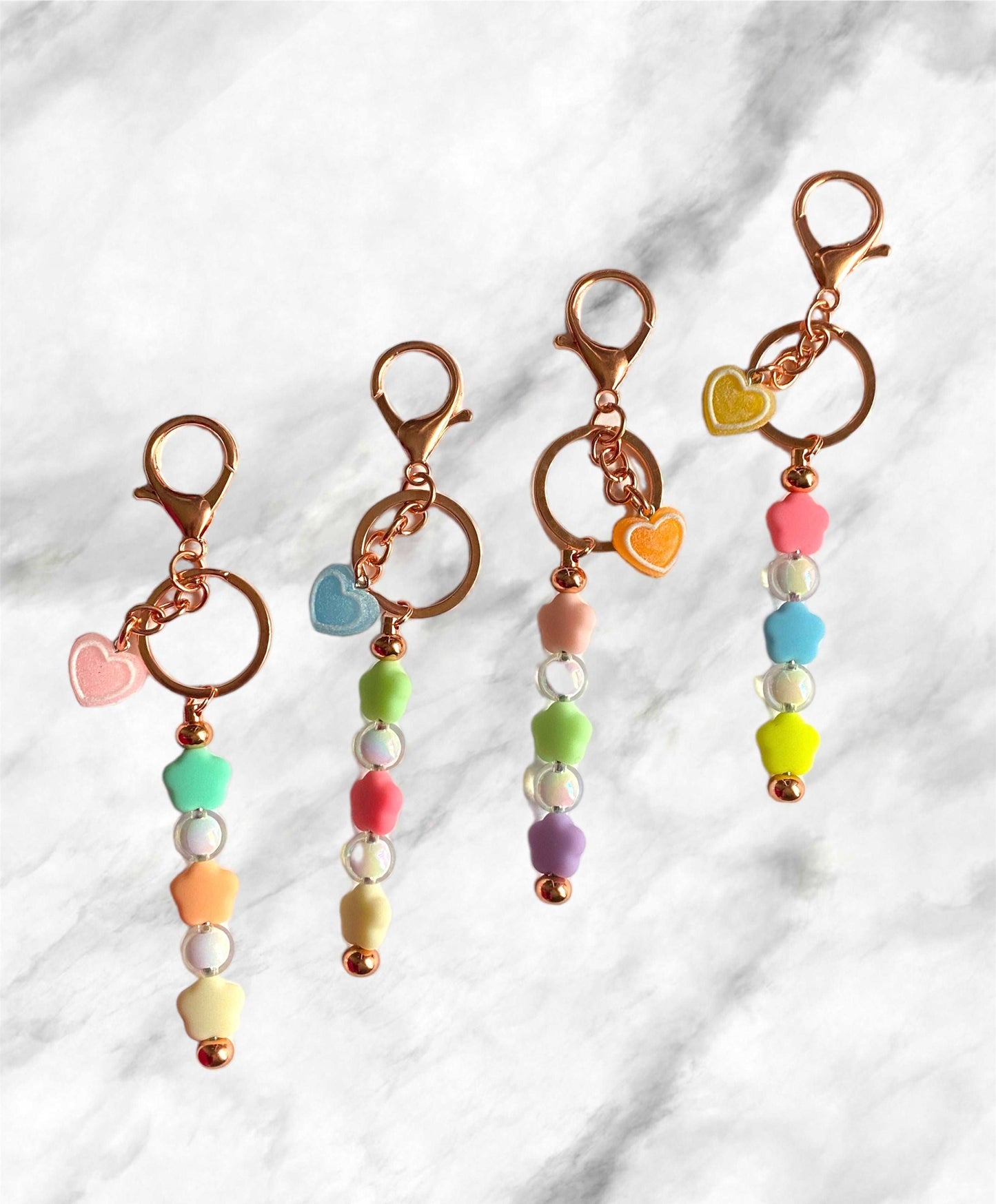 Pastel Stars Charm Bar Keychain