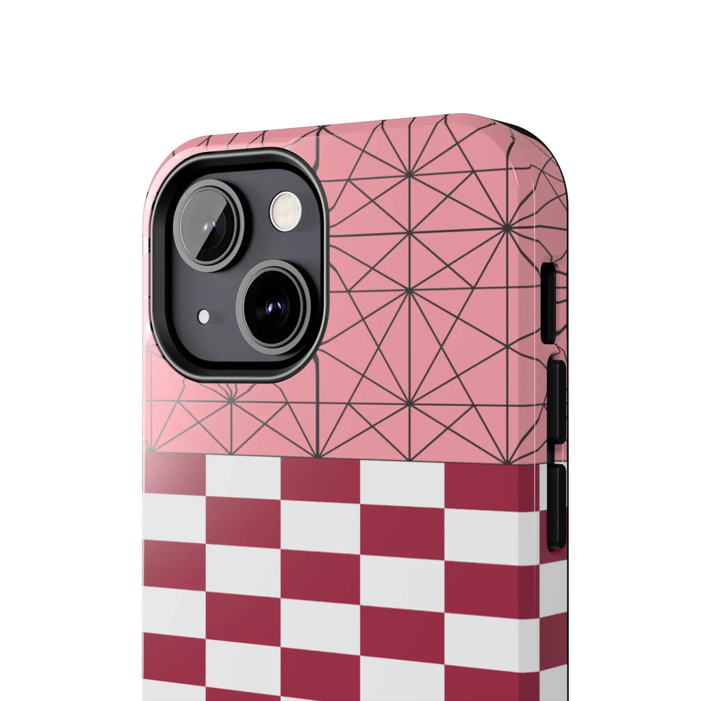 Geometric Kimono Tough Phone Case (Apple & Android) - Pink Sweetheart