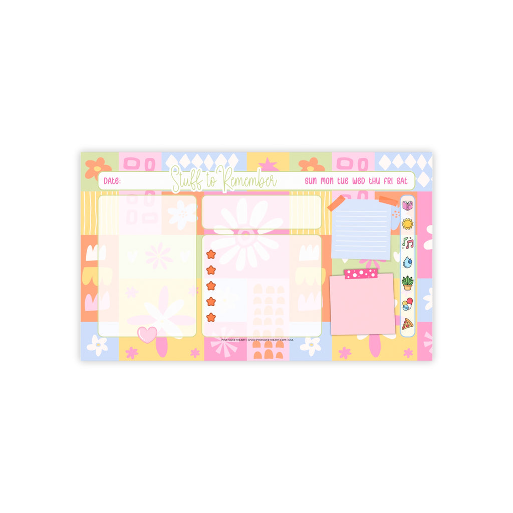 Fun Floral Patchwork Sticky Note Pad