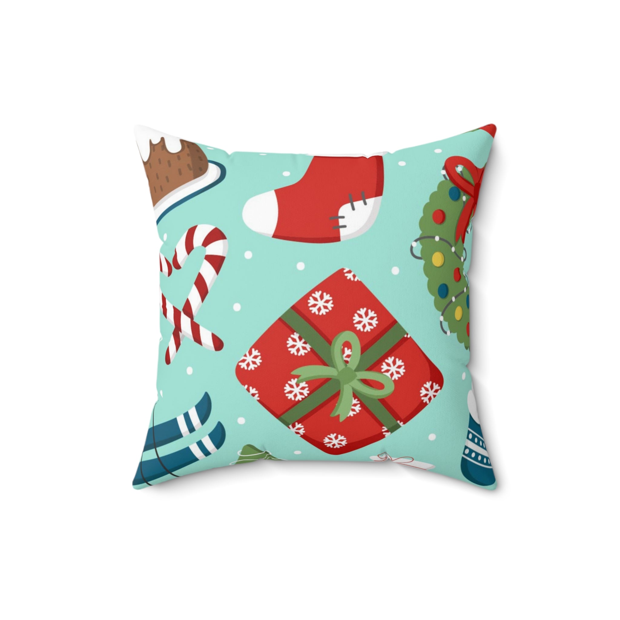 Christmas Holiday Square Pillow