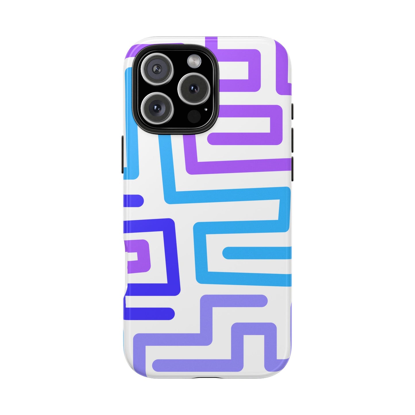 Abstract Neon Maze Phone Case