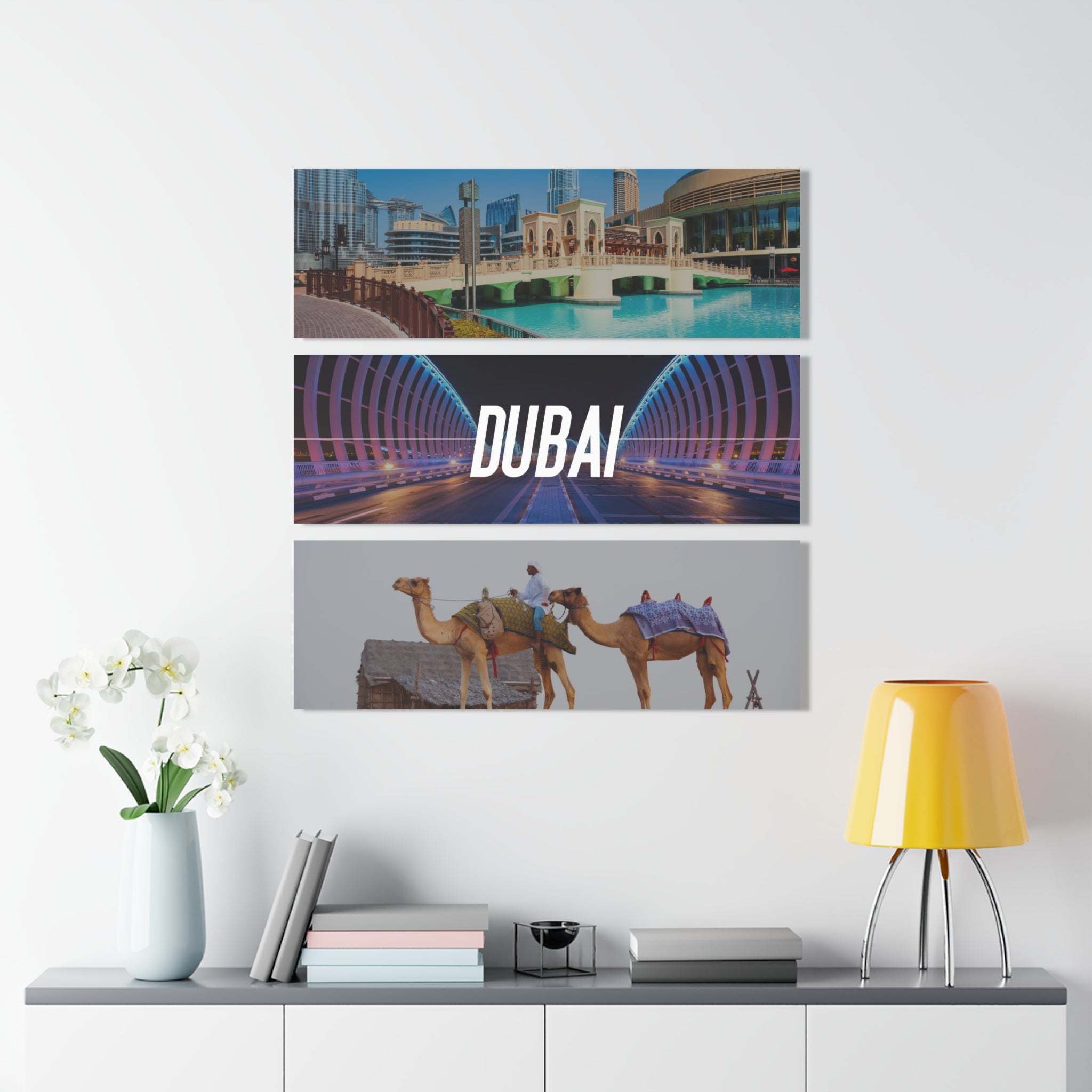 Dubai Skyline Acrylic Prints (Triptych)