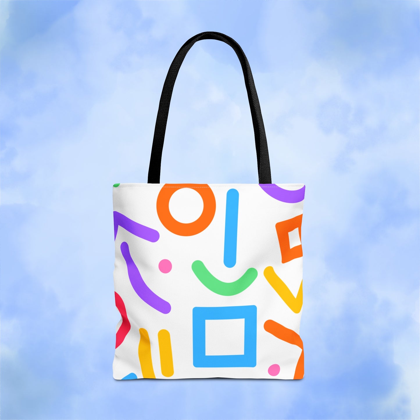 Colorful Doodle Shapes Tote Bag