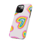 Rainbow Hearts Phone Case (Apple & Android) - Pink Sweetheart