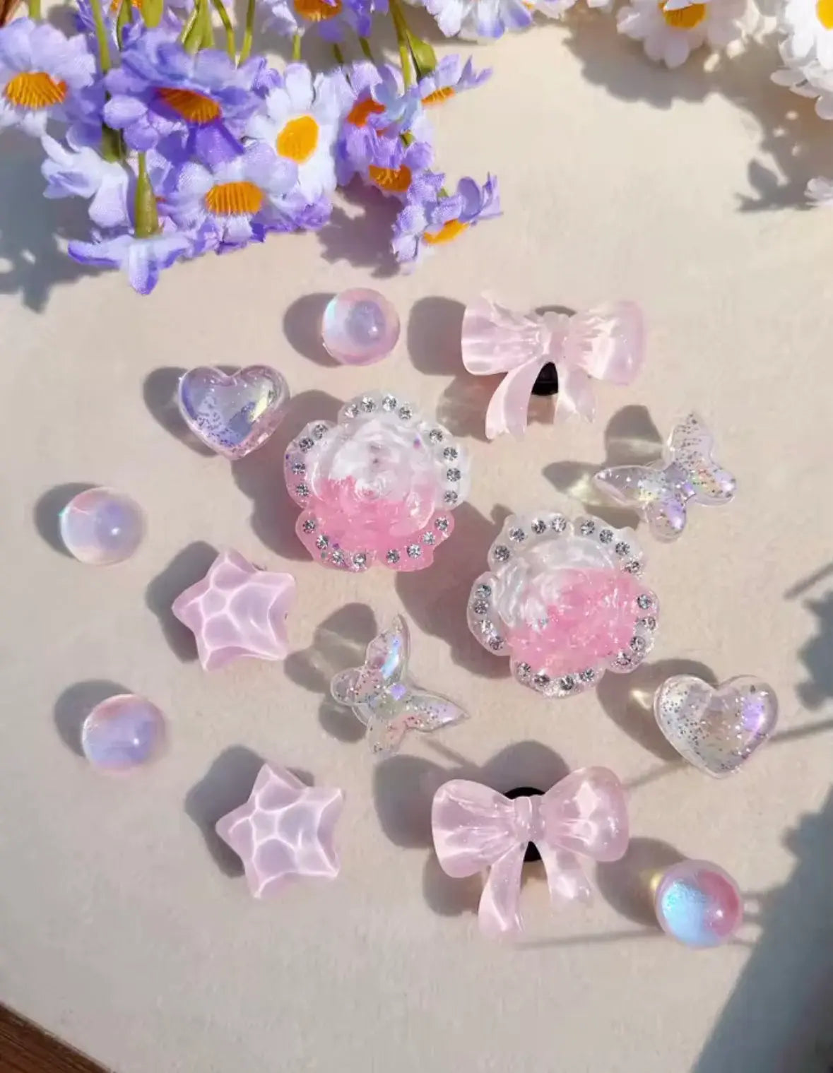 Sheer Posh Pink Clog Charms Set - Pink Sweetheart