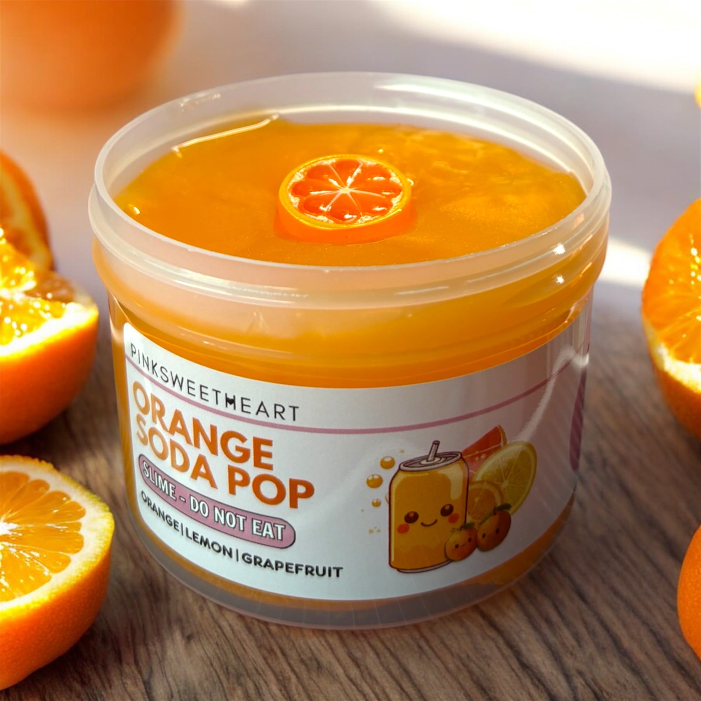 Orange Soda Scented Glossy Slime