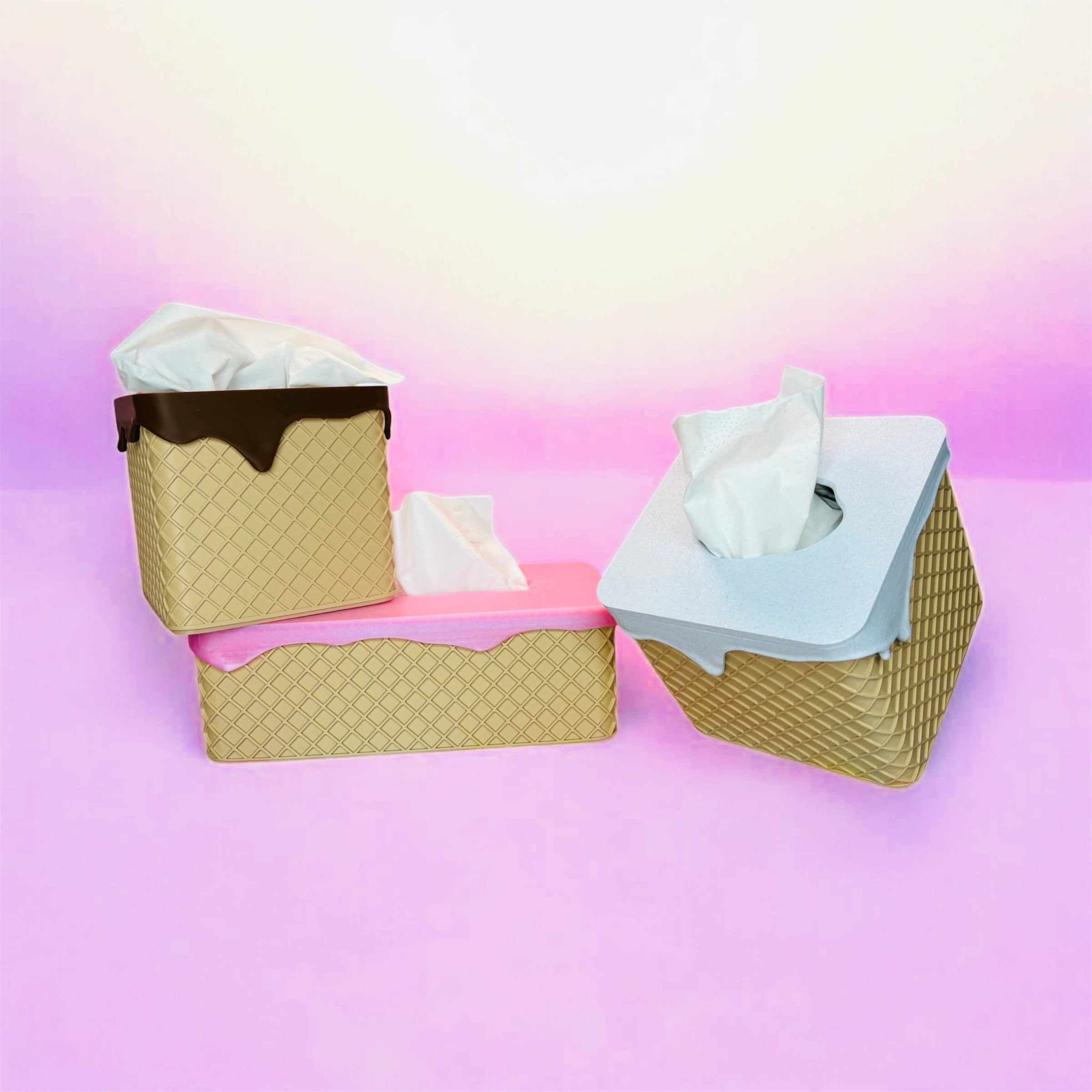 Ice Cream Cone Tissue Box