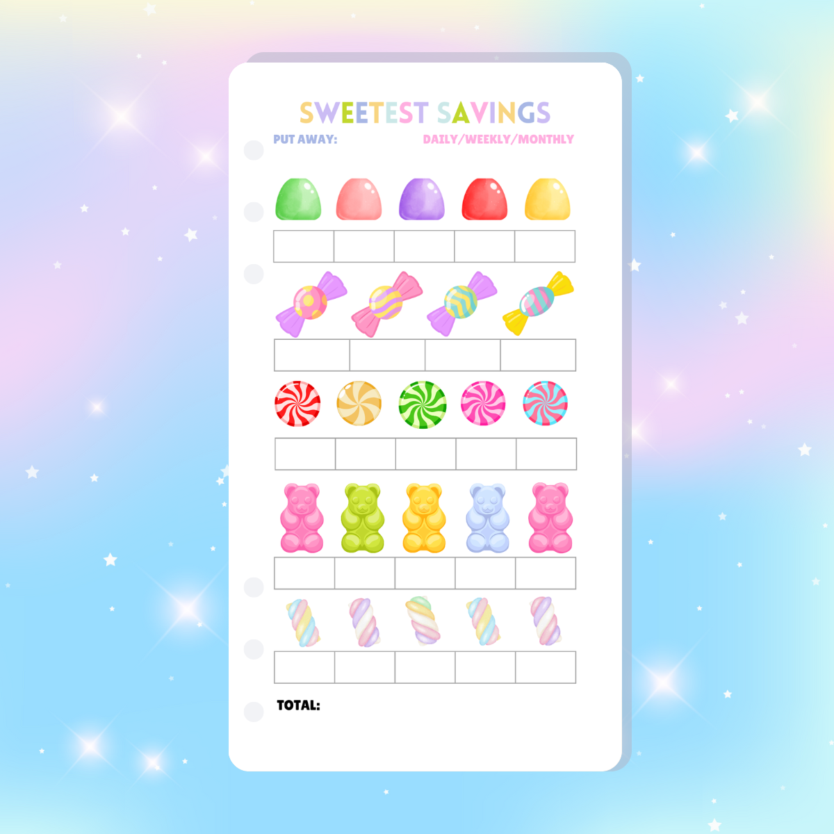 Single Page Saving Challenges & Trackers Inserts - A6
