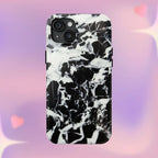 Black & White Shattered Phone Case (Apple & Android) - Pink Sweetheart