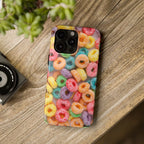 Morning Cereal Loops Phone Case (Apple & Android) - Pink Sweetheart