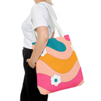 70s Floral Retro Aesthetic Tote Bag