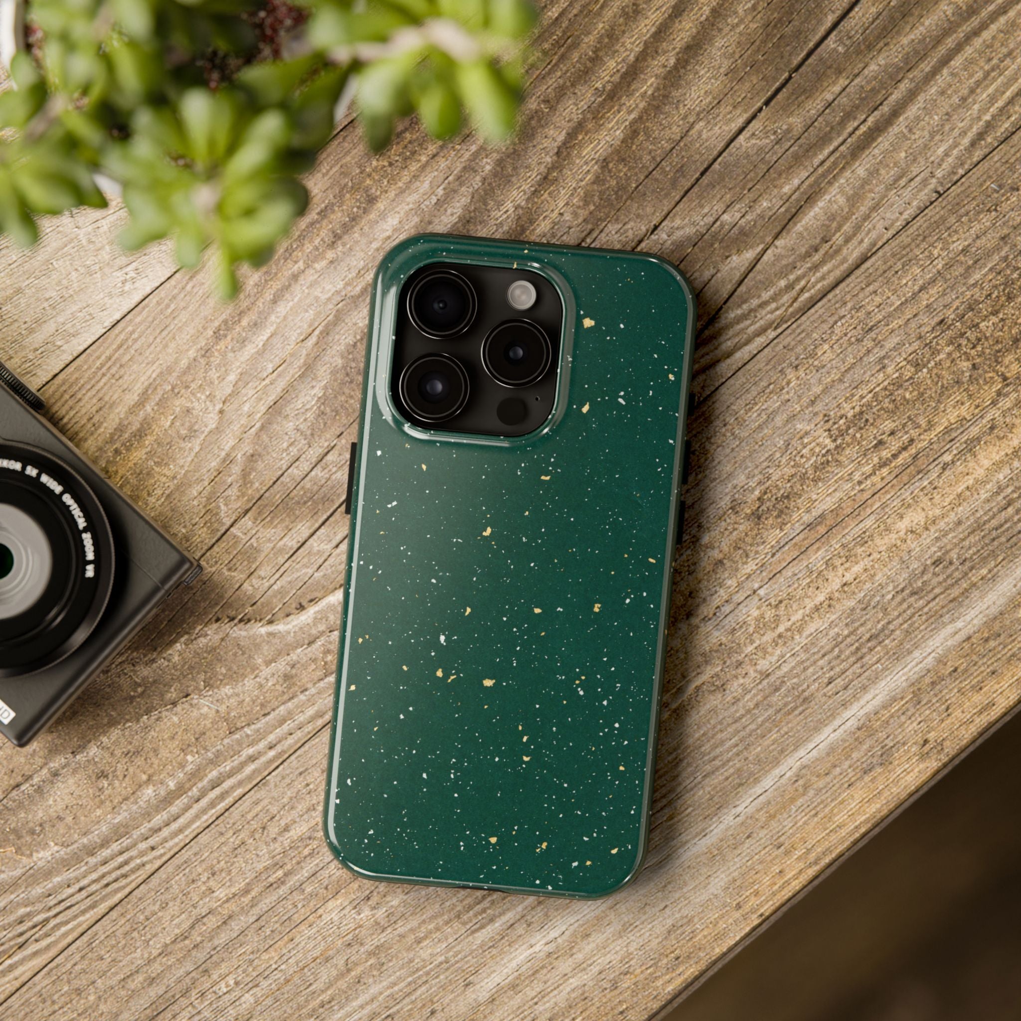 Emerald Gold Flecked Phone Case (Apple & Android)