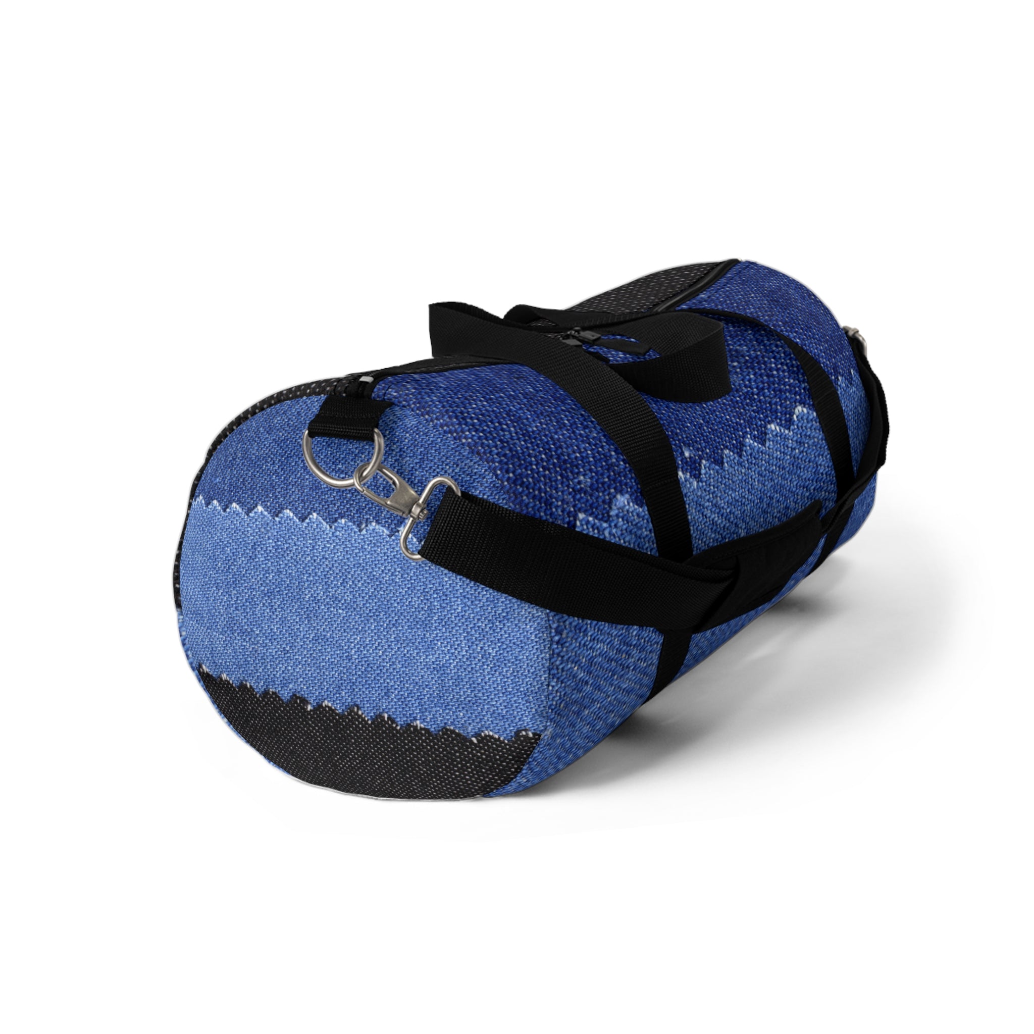 Blue Denim Print Duffel Bag