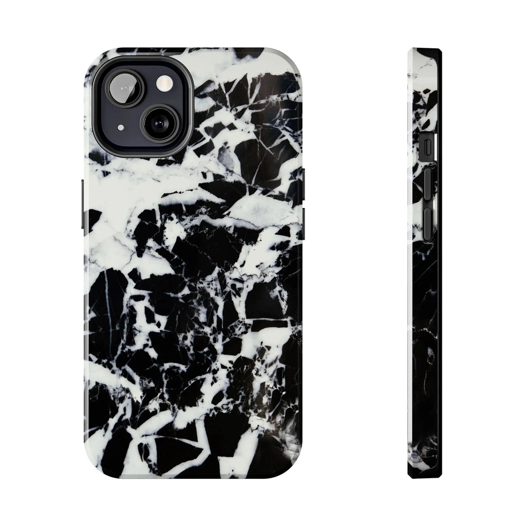 Black & White Shattered Phone Case (Apple & Android) - Pink Sweetheart