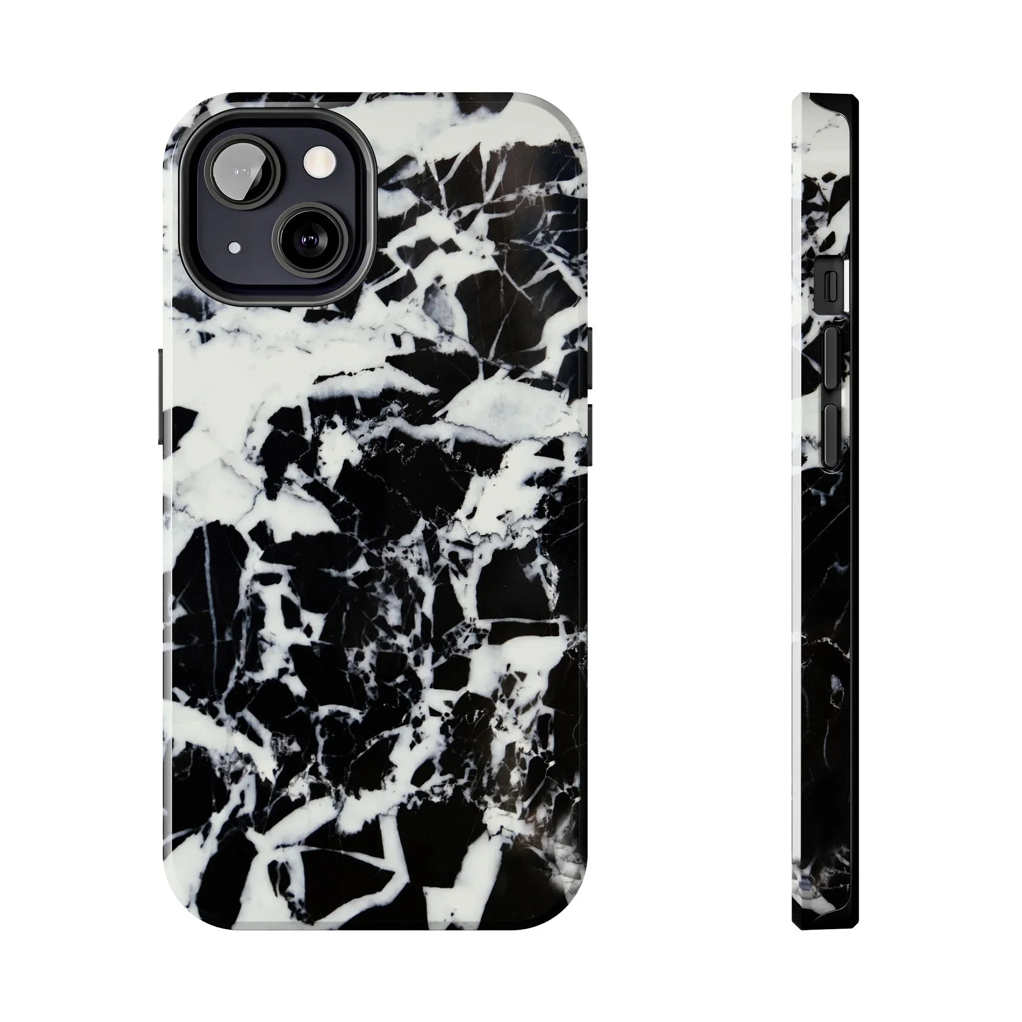 Black & White Shattered Phone Case (Apple & Android) - Pink Sweetheart