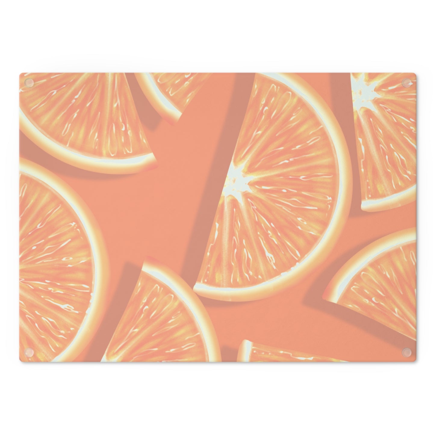 Orange Slices Glass Cutting Board