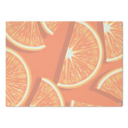 Orange Slices Glass Cutting Board