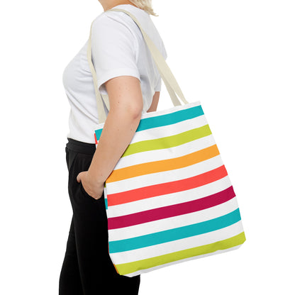 Colorful Candy Lines Tote Bag