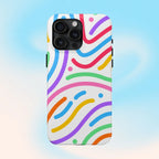 Rainbow Swirls Phone Case (Apple & Android) - Pink Sweetheart