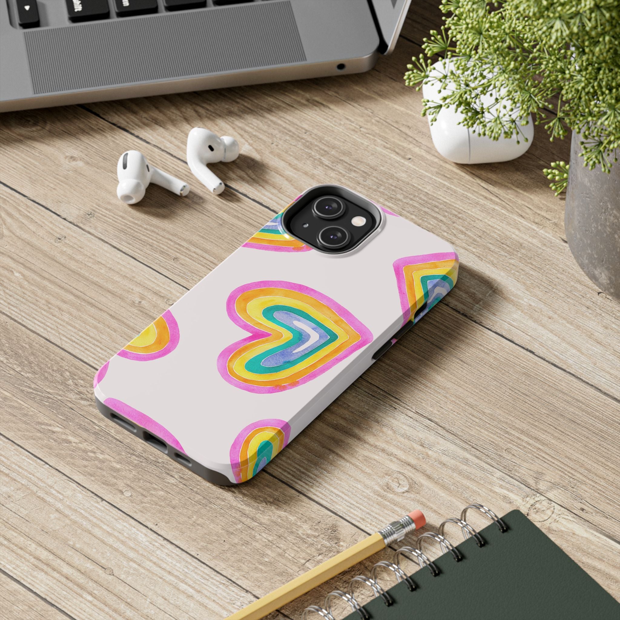 Rainbow Hearts Phone Case (Apple & Android)
