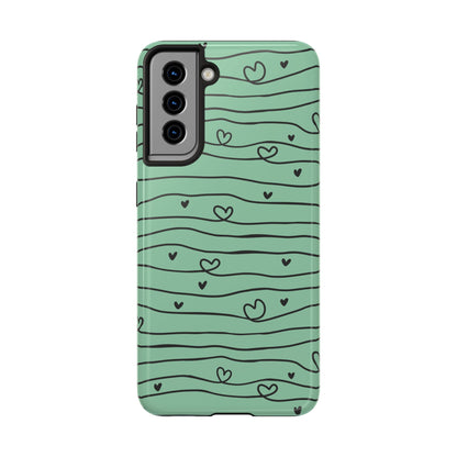 Scribble Love Hearts Phone Case