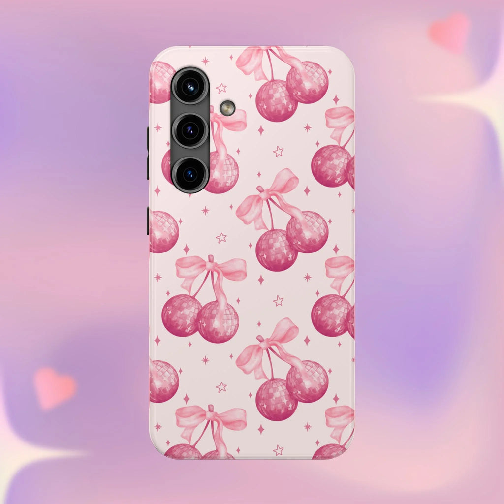 Disco Cherries Phone Case (Apple & Android) - Pink Sweetheart