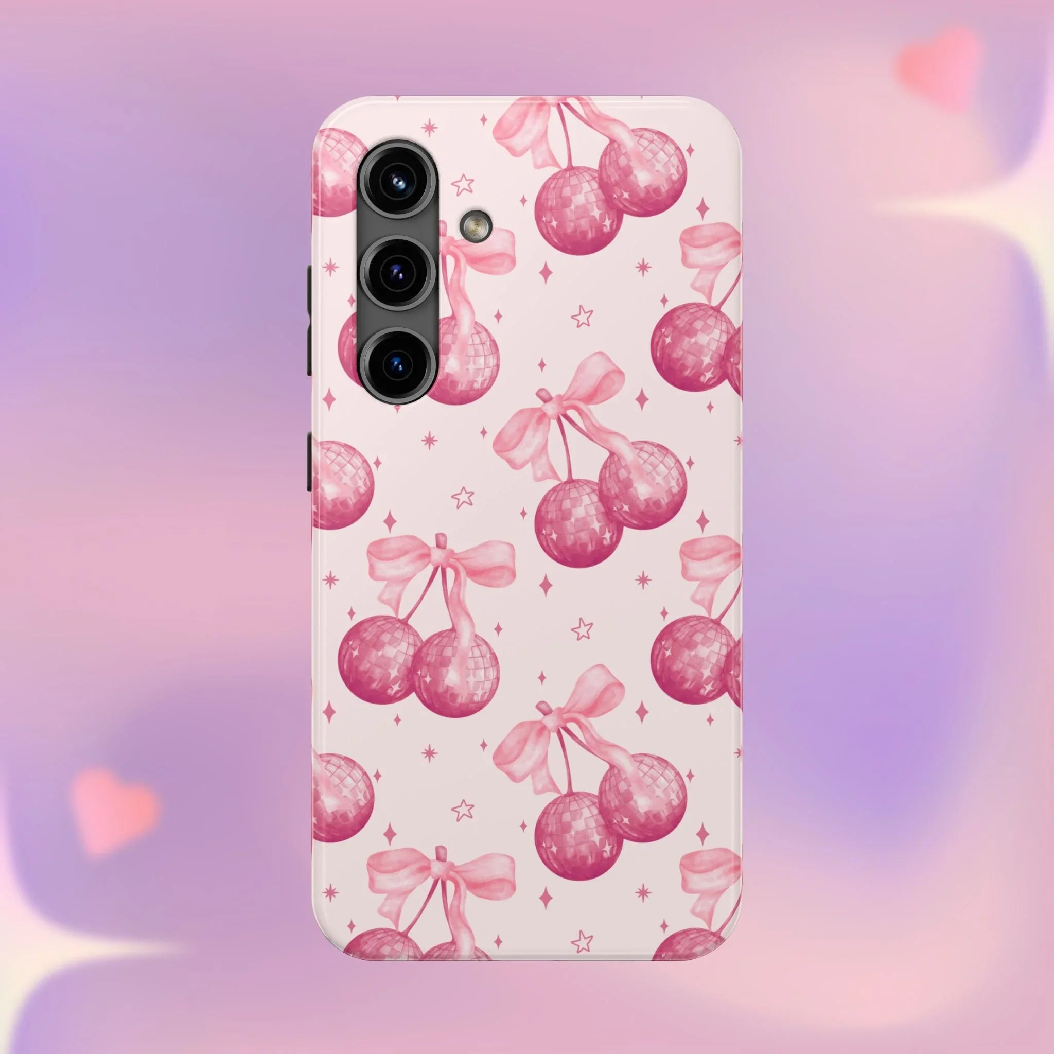 Disco Cherries Phone Case (Apple & Android) - Pink Sweetheart
