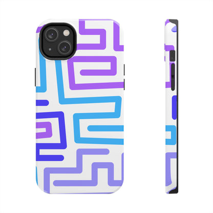 Abstract Neon Maze Phone Case