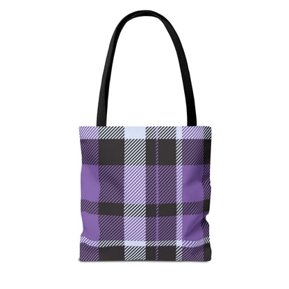 Purple Tartan Plaid Tote Bag