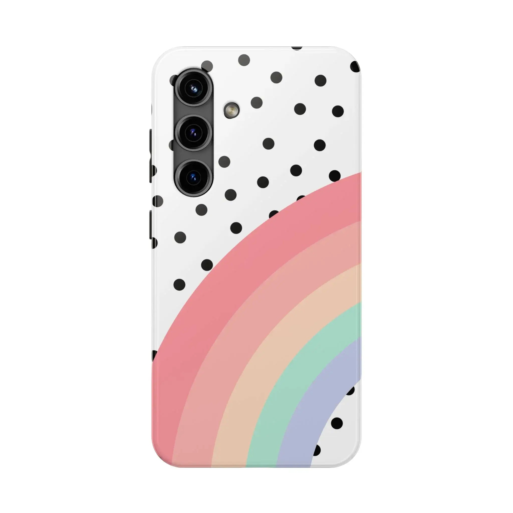 Polka Dot Rainbow Phone Case (Apple & Android) - Pink Sweetheart