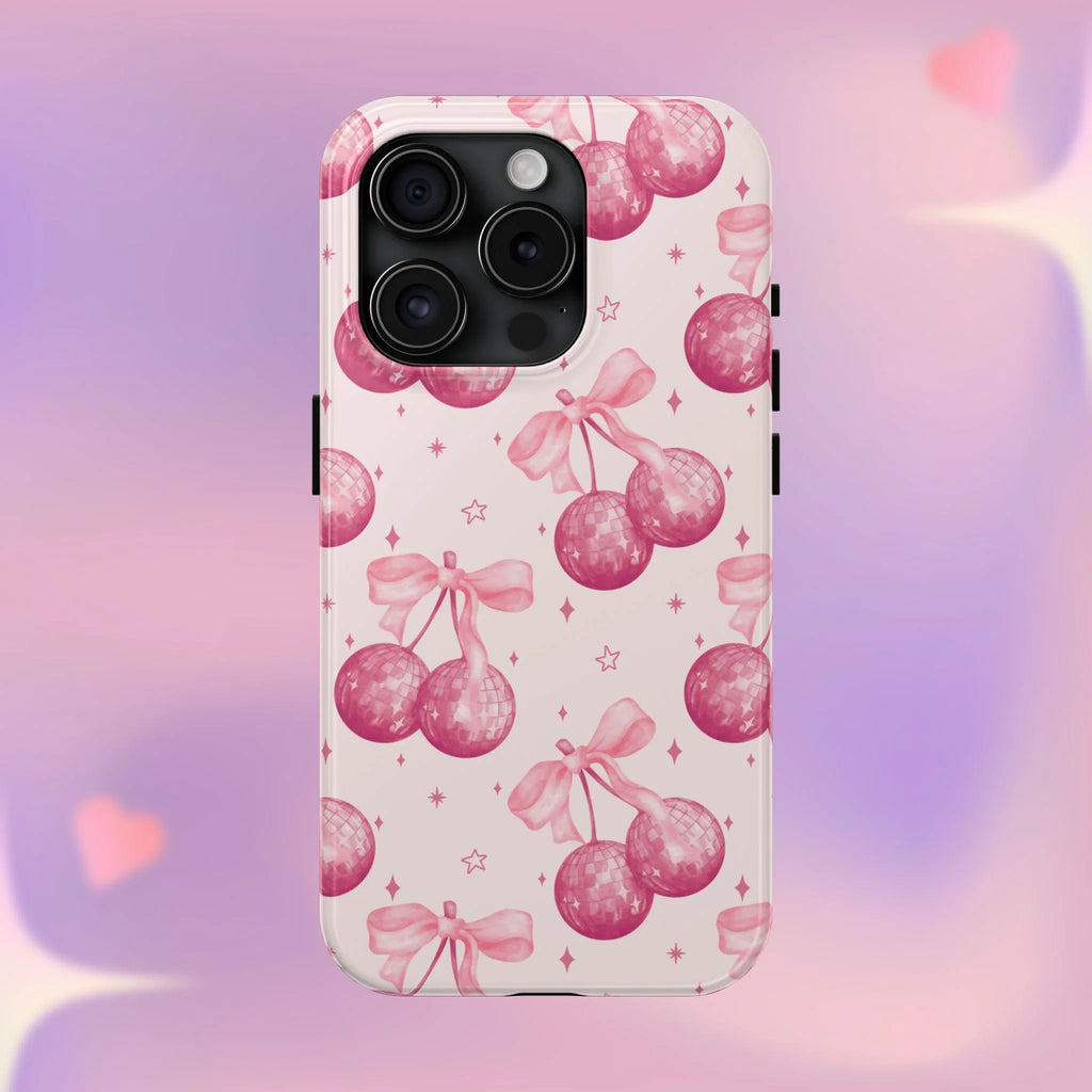 Disco Cherries Phone Case (Apple & Android) - Pink Sweetheart