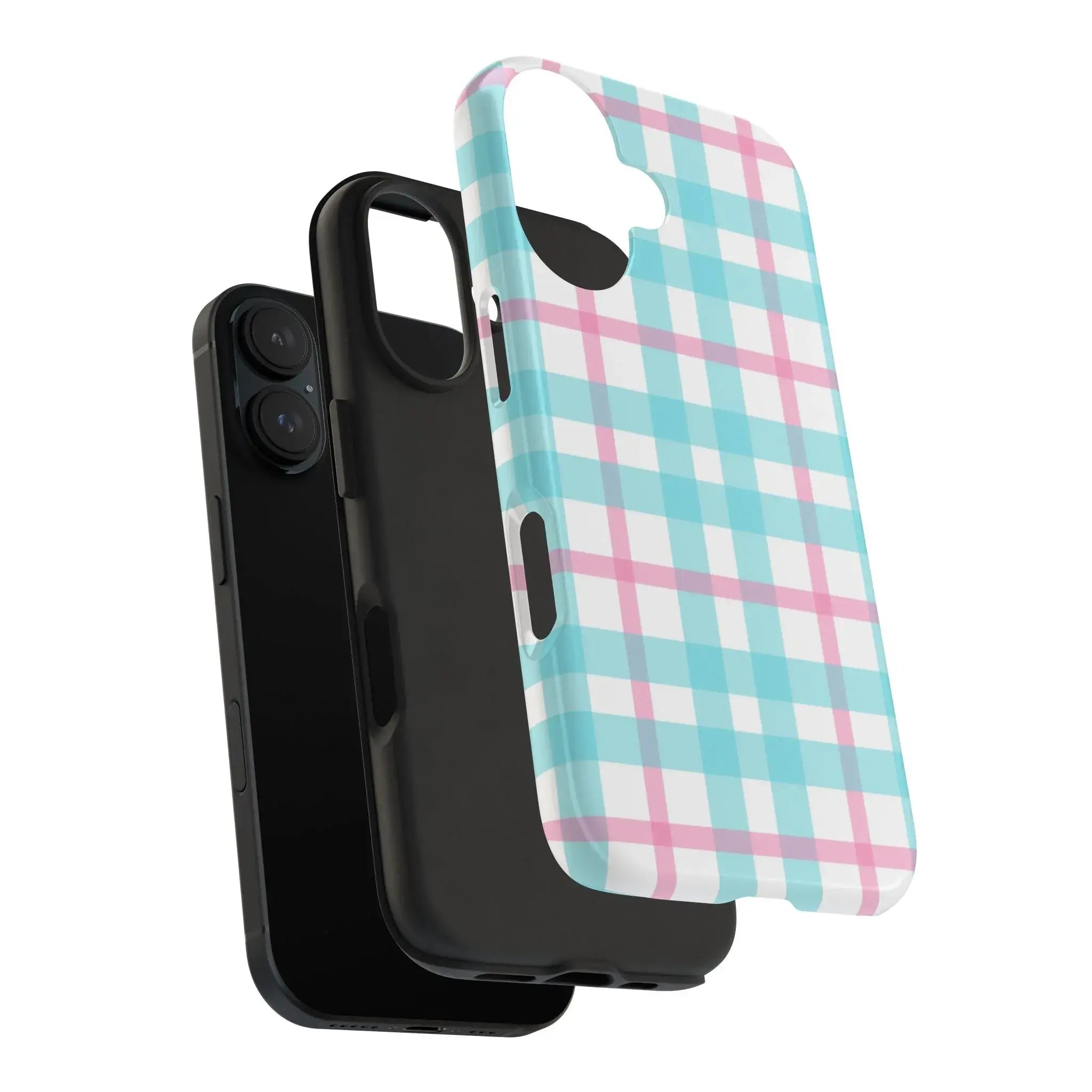 Pastel Gingham Phone Case (Apple & Android) - Pink Sweetheart