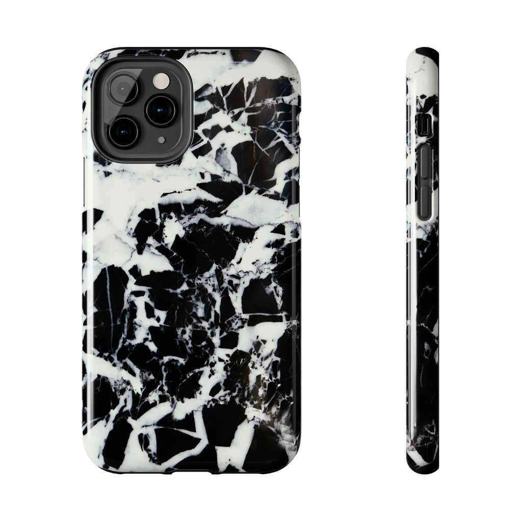 Black & White Shattered Phone Case (Apple & Android) - Pink Sweetheart