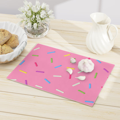 Sprinkles Glass Cutting Board