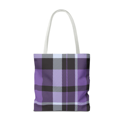 Purple Tartan Plaid Tote Bag