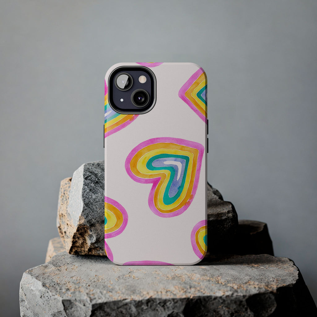 Rainbow Hearts Phone Case (Apple & Android)