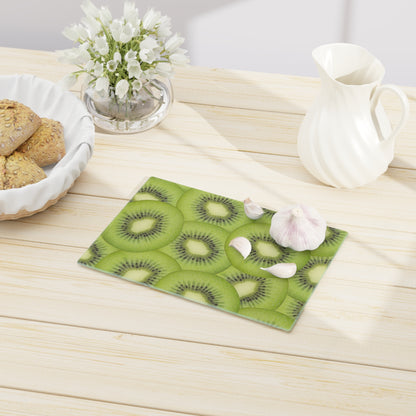 Green Kiwi Glass Cutting Board