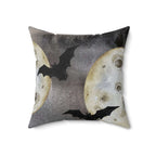 Batty Haunted Skies Square Pillow