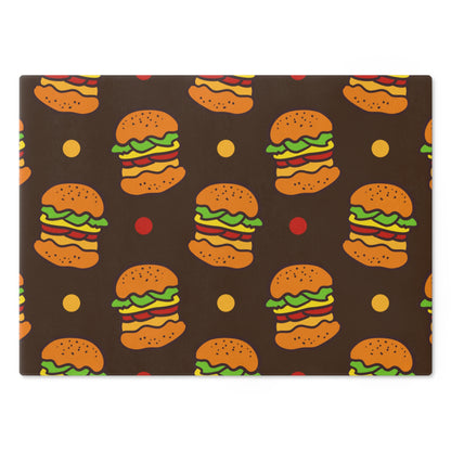 Burger Glass Cutting Board