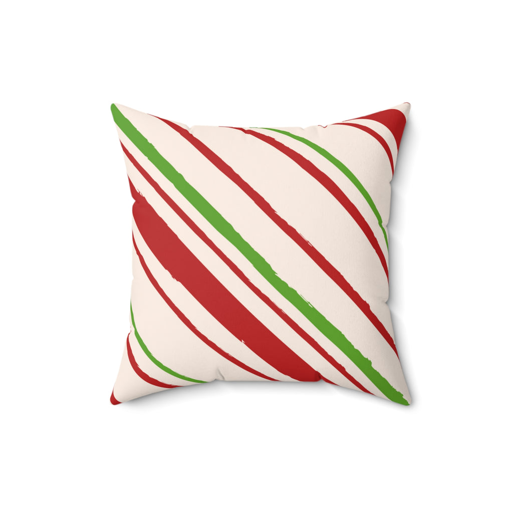 Granny's Peppermint Candy Square Pillow