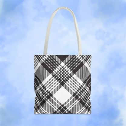 Black Check Tote Bag