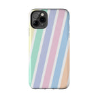 Pretty Pastel Lines Phone Case (Apple & Android) - Pink Sweetheart