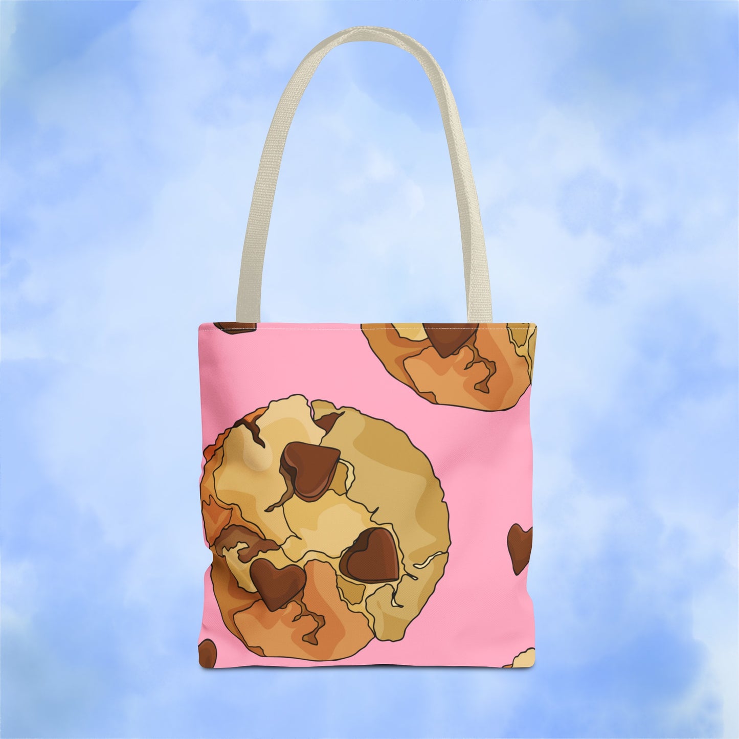 Chocolate Chip Heart Cookies Tote Bag